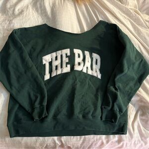 Dark Green 'THE BAR' Crewneck Sweatshirt - Women
